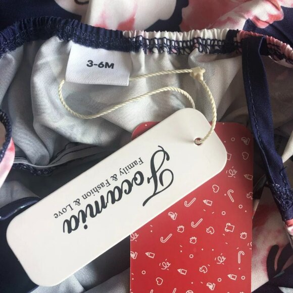 Baby Girl Ruffle Straps Floral Dress 3 to 6 months - Picture 4 of 4